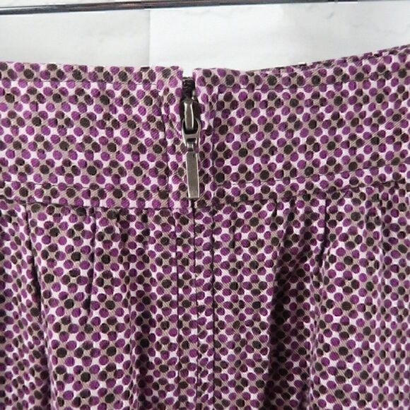 GAP PURPLE POLKA DOT FULL SKATER MIDI SKIRT SIZE 0 - Picture 6 of 7
